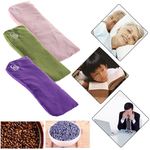 Yoga ögonkudde Silk Cassia Seed Lavender Relaxation Mask Aromaterapi Pink