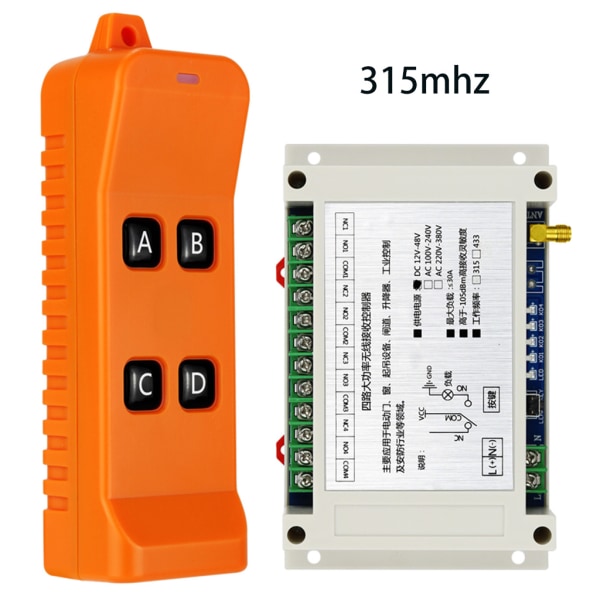 4 knapper 315/433 MHz Copy Artifact Universal Duplikator Garasjeport fjernkontrollkopi for rullende lukkerbarriere