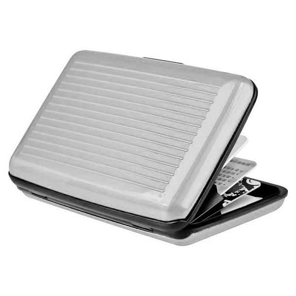 Bedrifts-ID i aluminium Kredittkortholder Lomme for veske Veske Lommebok Organisering Beskytt kort for menn kvinner Silver