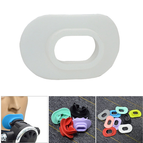 Pustemunnstykke for snorkling og dykking - Beskyttelse for lepper Cool black