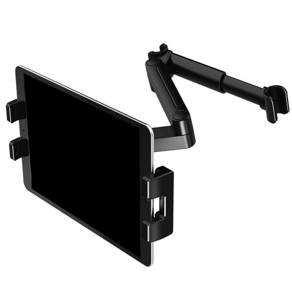 Udtrækkelig tabletstander til køretøjer, bil-tabletholder, nakkestøttemontering, justerbar