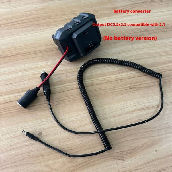 Til 18V batteri nem installation 2 i 1 adapterstik forlænget kabel