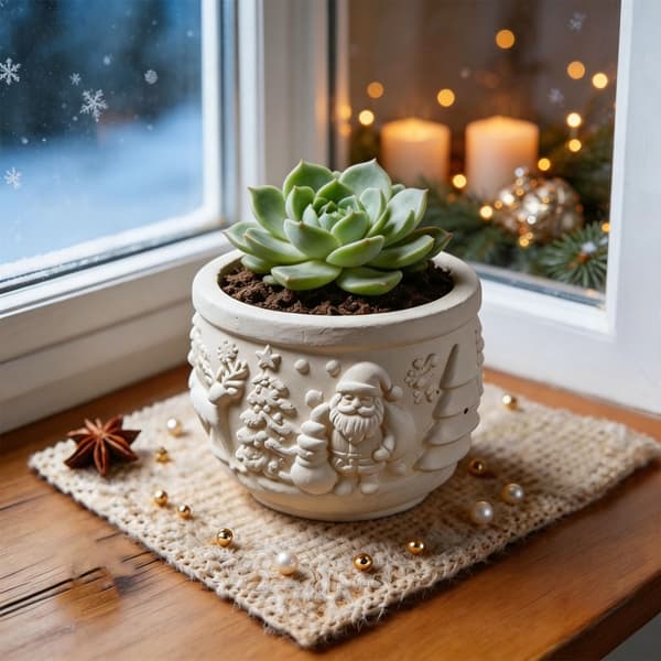 Julenisse Bakeform Matkvalitets Silikon for DIY Stearinlys