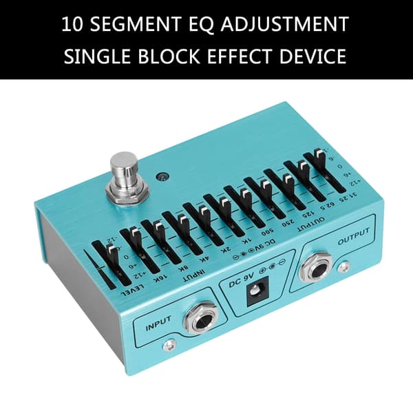 Bærbar Equalizer Guitar Effekt Enhed Justering Forforstærker til Guitar