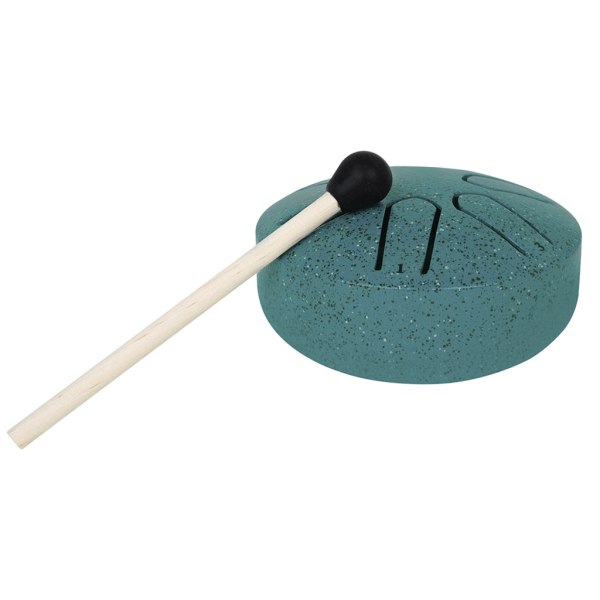 Steel Tongues Drum 3In 6 Notes Hand Pan Drum Percussion Instrument with Mallets Green