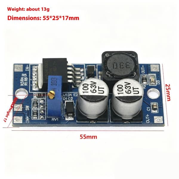 Högströmsspänningsregulator Strömmodul DC8V-80V Ingång För Motor LED
