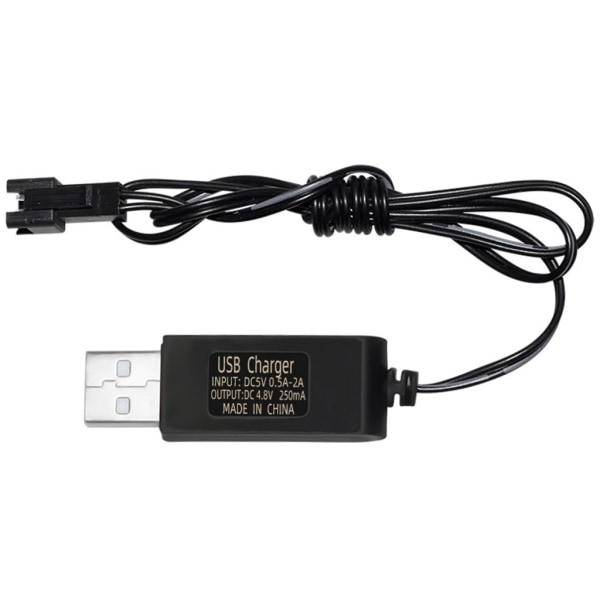4,8V 250mA USB-opladerstrømadapterkabel med SM 2P-stik til fjernstyrede biler