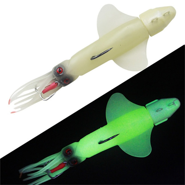 Bläckfisk kjolar beten lysande trolling fiskebeten saltvatten fiskeutrustning Pearl white luminous 210mm