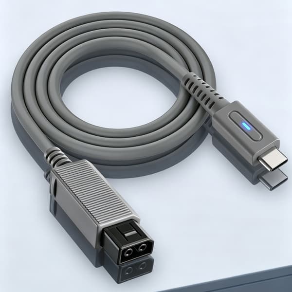 Spelkonsol Laddningskabel 1.8M USB Typ C Strömkabel Grå