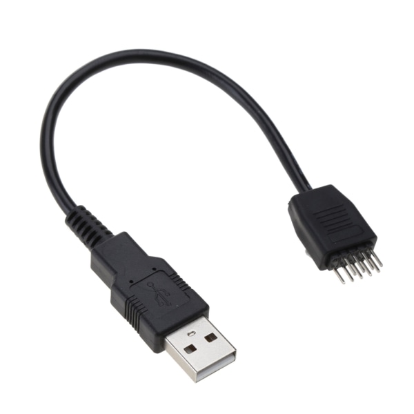 USB 9-nastainen uros ja USB Type A -uros emolevyn sovitinmuunninkaapeli