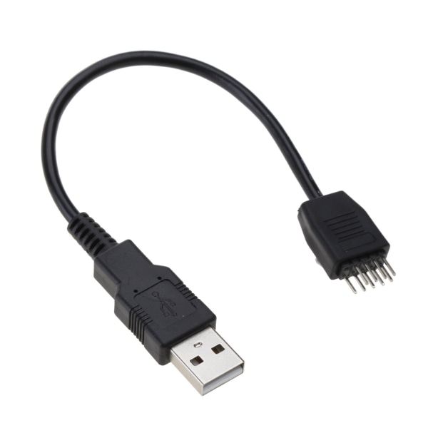 USB 9-stift hane till USB typ A hane moderkortsadapter konverterkabel