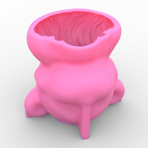 Söt flicka Blomkruka Form Suckulent växtkrukhållare Betonggips Mould DIY- form B