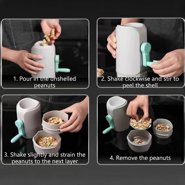 Bærbar Peanøttskallfjerner Peanøttskreller for Rask Snacksforberedelse