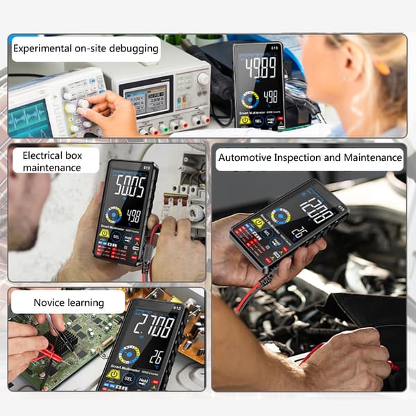 Digitalt Multimeter Auto Range Genopladelig Enhed til Elektrisk Vedligeholdelse