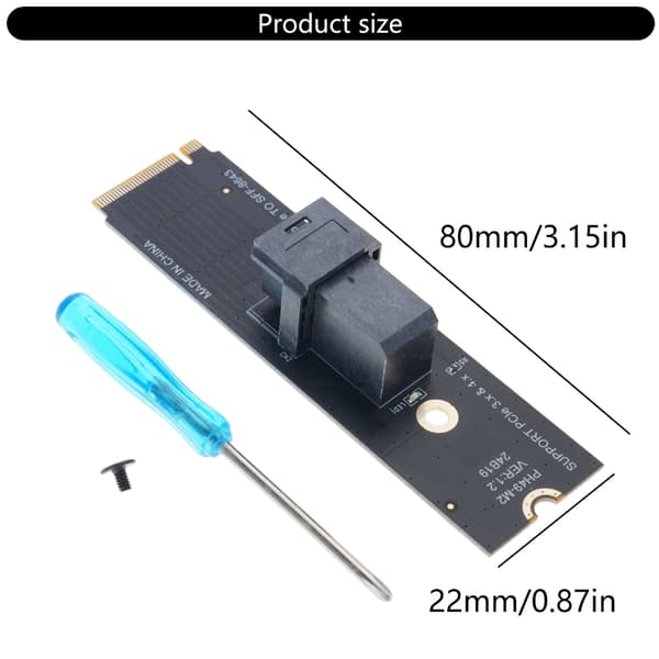 PCIe til SFF 8643 harddiskadapterkort, høyhastighets stabil overføring
