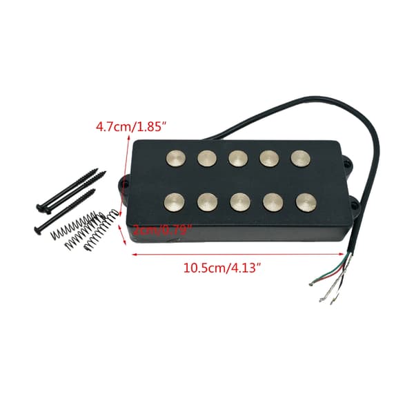 Basguitar Pickups, Dobbelt Spole 5 Strenge Bas Pickups Sæt Mini Bas Pickups