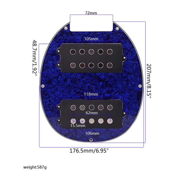 Humbucker-pickupkit för elgitarr, stallpickup för elgitarrtillbehör