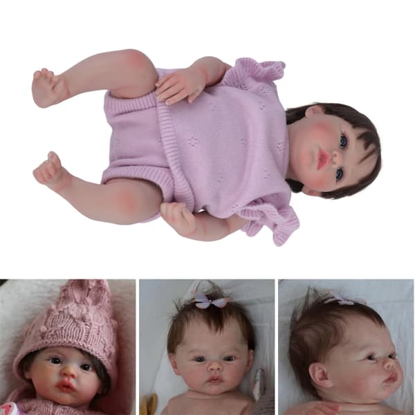 Söt Reborns Flickdocka med Napp & Blöja Simulering Babyleksaksdocka Babydocka