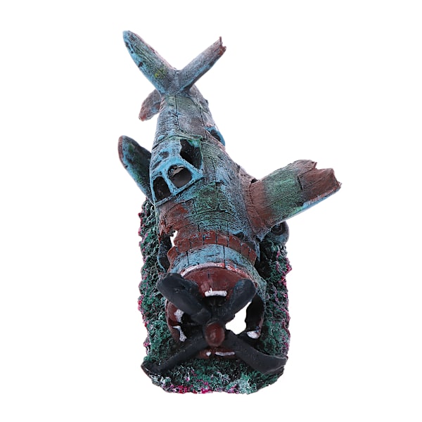 Akvarium Resin Wreck Decorations Sunken Plane Hideout for Fish Rest for Play