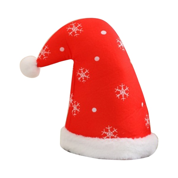 Jultomtehatt Tjocka plysch och vitt lurvigt brätte för julfester Klä upp Cosplay Flerfärgad Christmas hat