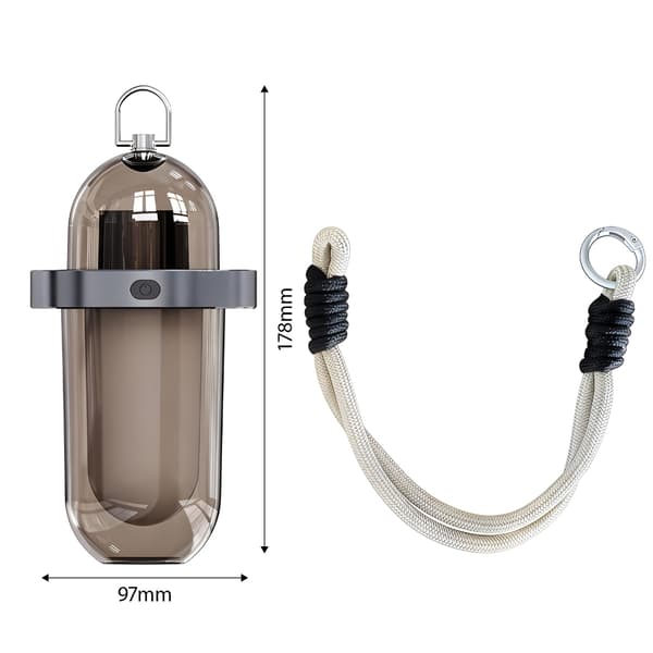 Hengende LED-campinglampe med 8 skiftende fargemoduser og solid bærehake