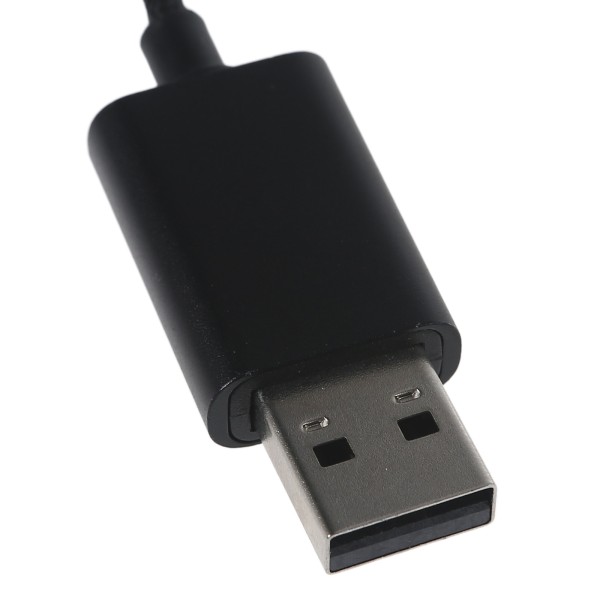 USB till 3,5 mm-jack ljudadapter, USB till Aux-kabel med TRRS 4-polig mikrofon som stöds Black