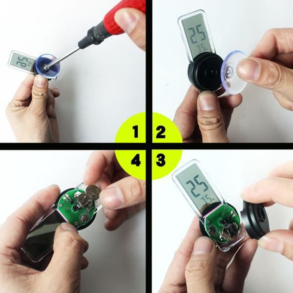 Sugekopp Termometer Reptiler Digitalt Termometer for Øglematboks
