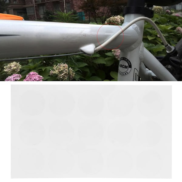 15 stk. Anti-Scratch Sheet Cykel Cykelramme Beskytter Gennemsigtige Stickers