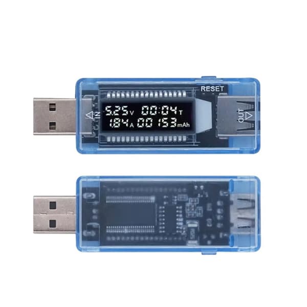 USB-strømmåler med måling af elektrisk strømkapacitet og sikkerhedsbeskyttelse