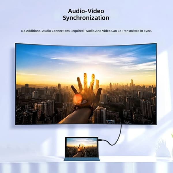 Mini DisplayPort–DisplayPort-sovitinkaapeli tukee 4K UHD -videota