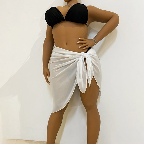 Sarong-peitot naisille, rantapeitto, uimapukukääreet, lyhyt uimapukupareo Black