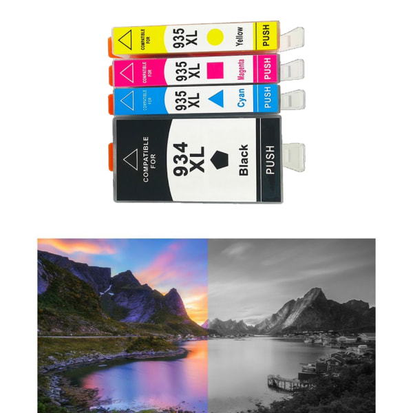 Smart Ink-kompatibel bläckpatronbyte för HP 934XL 935XL 934 XL 935 (BK & C/M/Y 4Pack Combo) för Officejet 6220