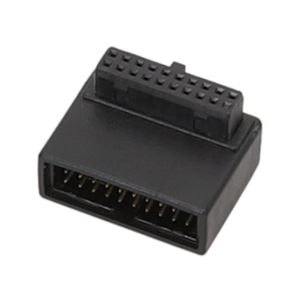 USB3.0 19-pin han-til-hun forlængelsesadapter op og ned vinklet 90 grader til bundkort bagside chassis ledningsorganisering