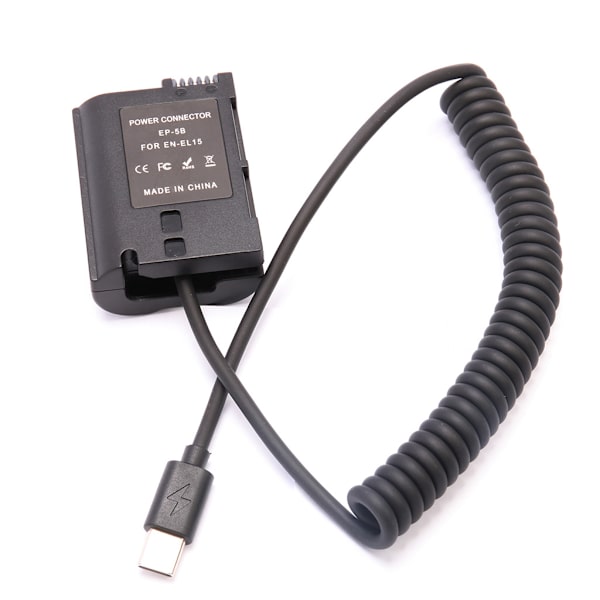 Power USB Type-C -kaapeli EN-EL15-tyhjennysparistoon Nikon D500 D600 D610 D750 D800 Z5 Z6 Z7 D7000