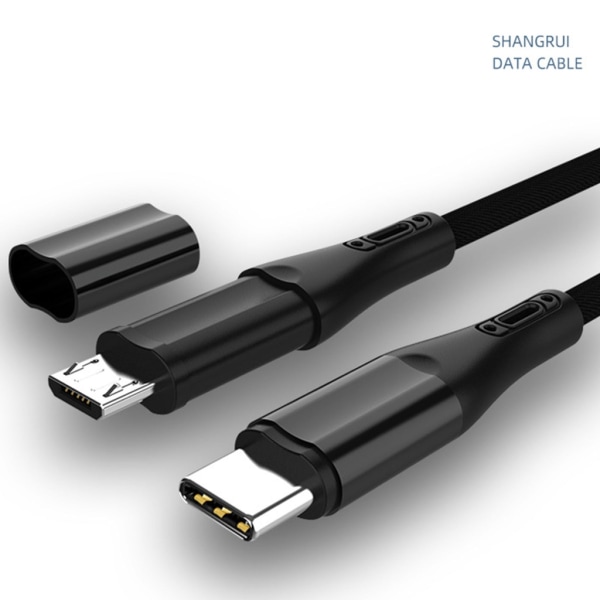 Höghastighetsladdning och synkronisering av typ C till mikro- USB -kabel - Dubbelriktad OTG-adapterkabel Dataöverföring snabb - 480 Mbps 1m