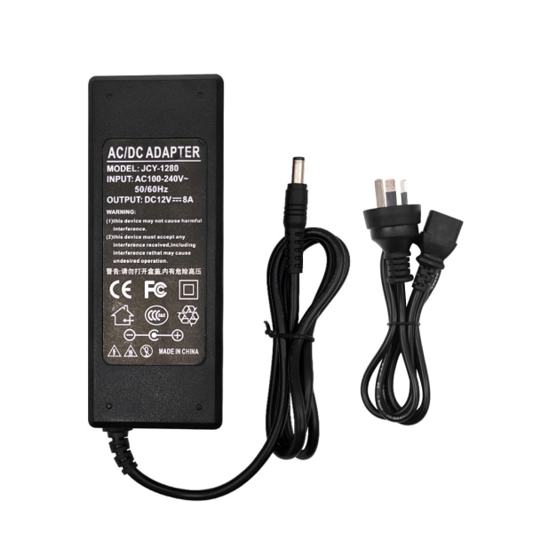 12V 1-10A AC/til DC Adapter Switch Strømforsyning Oplader til LED Strips 5,5x2,1-2