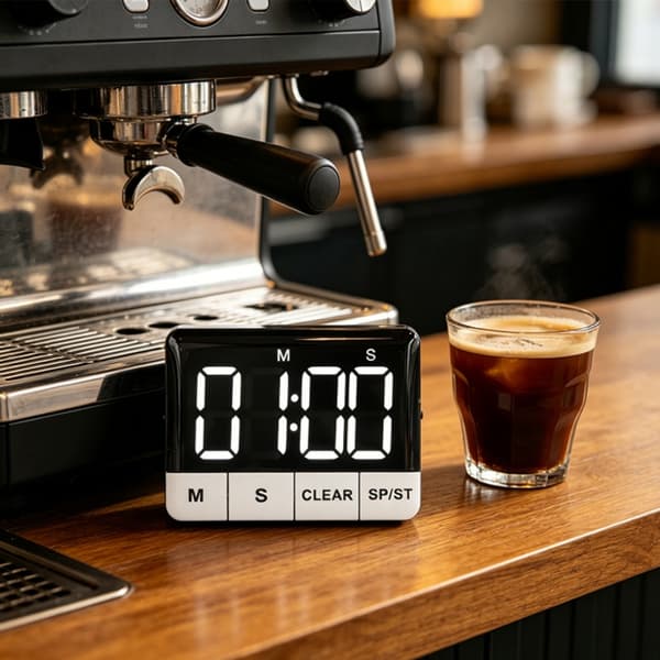Stor LED-timer justerbar för köksbakning, läxor och kontorsbruk