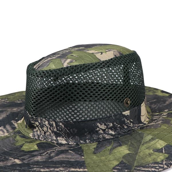 Camp Hat Solbeskyttelse Hat Brede Skygger Sol Hat Stor Hat med Halsstrop Green