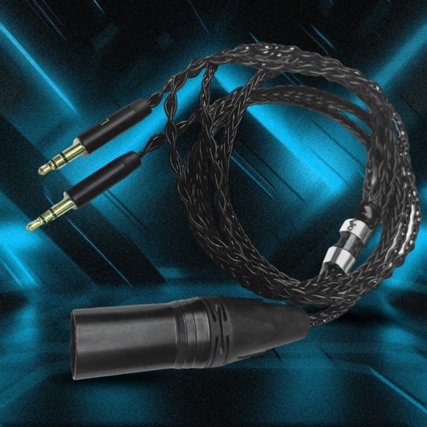 Kvalitets silverpläterad 3,5 mm till 4-stiftsXLR-kabel för Denon D7100 D7200 sladd