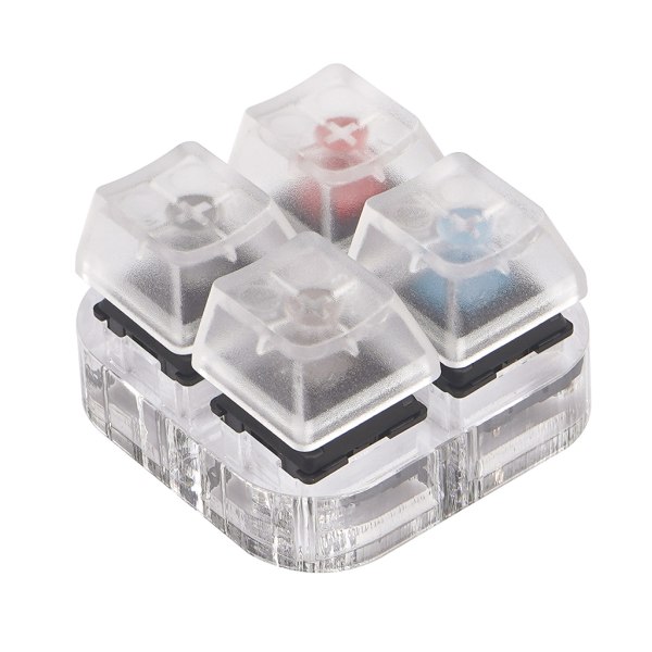 4 för Key Caps Test Tool Cherry MX Switches Keyboard Tester Kit Clear Keycaps Sampler PCB Mechanical Keyboard