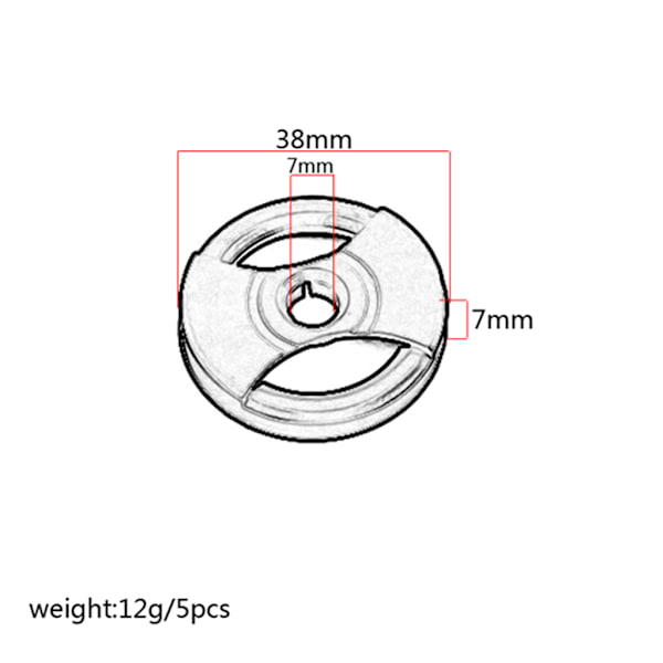 Vinyylilevyadapteri 38mm 7in 45RPM Levysoitin Äänilevy Audio Technicas Musiikki-instrumenttien osa