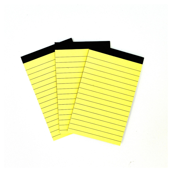 Mini notesblokke lomme notesbog, 6 stk 3x5 tommer lille skriveblok tomt foret papir