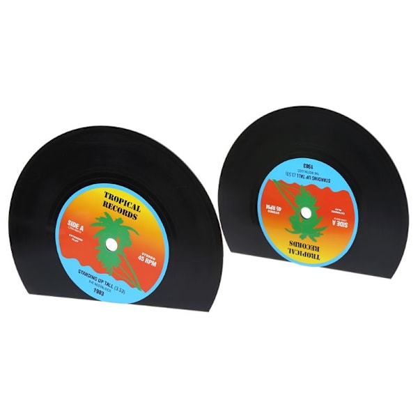2 stk til Creative Record Shape Bogstøtter Hylder Organizer Desktop Holder Stand R
