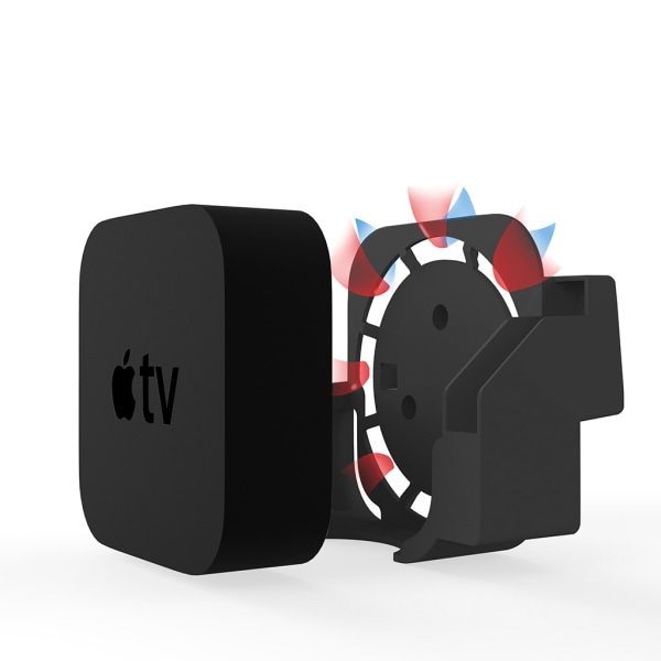 TV Set-top Box-hållare för Smart TV-fjärrkontroll Anti-lost för case Cover Anti-halkskydd Fästsats Black+black