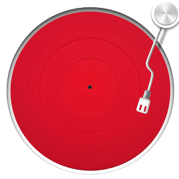 Vibrationsdämpande silikondyna Gummi för LP Antislipmatta för fonograf skivspelare Vinylskivspelare Tillbehör Red