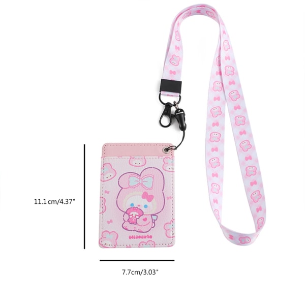 Bärbar korthållare Lanyard Neck Card organiserat för resor och shopping Blue