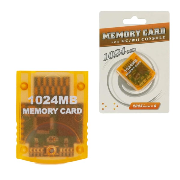 Lagringskort For-GameCube för GC 1024MB minneskortssparare för Wii-konsolminne