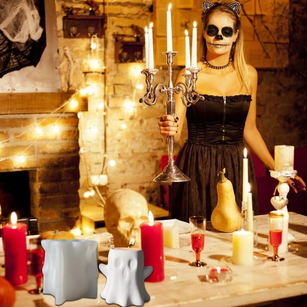 Halloween Lysestake Silikonformer Lysestakeformer Gipsformer
