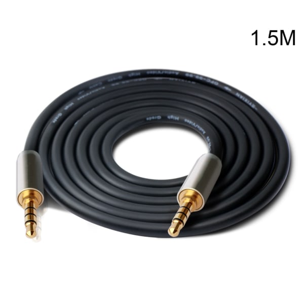 3,5 mm jack ljudkabel 3,5 MM jack högtalare AUX kabel Ljudförlängning AUX sladd för dator bil hörlurar 1/1,5/2/3m 1.5m