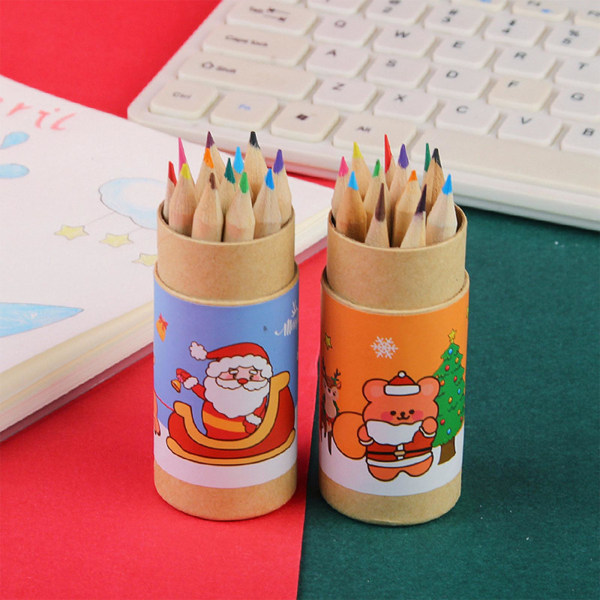 12st höggraderade färgpennor Set Christmas Party Favors för Kid Art Ritning null - C